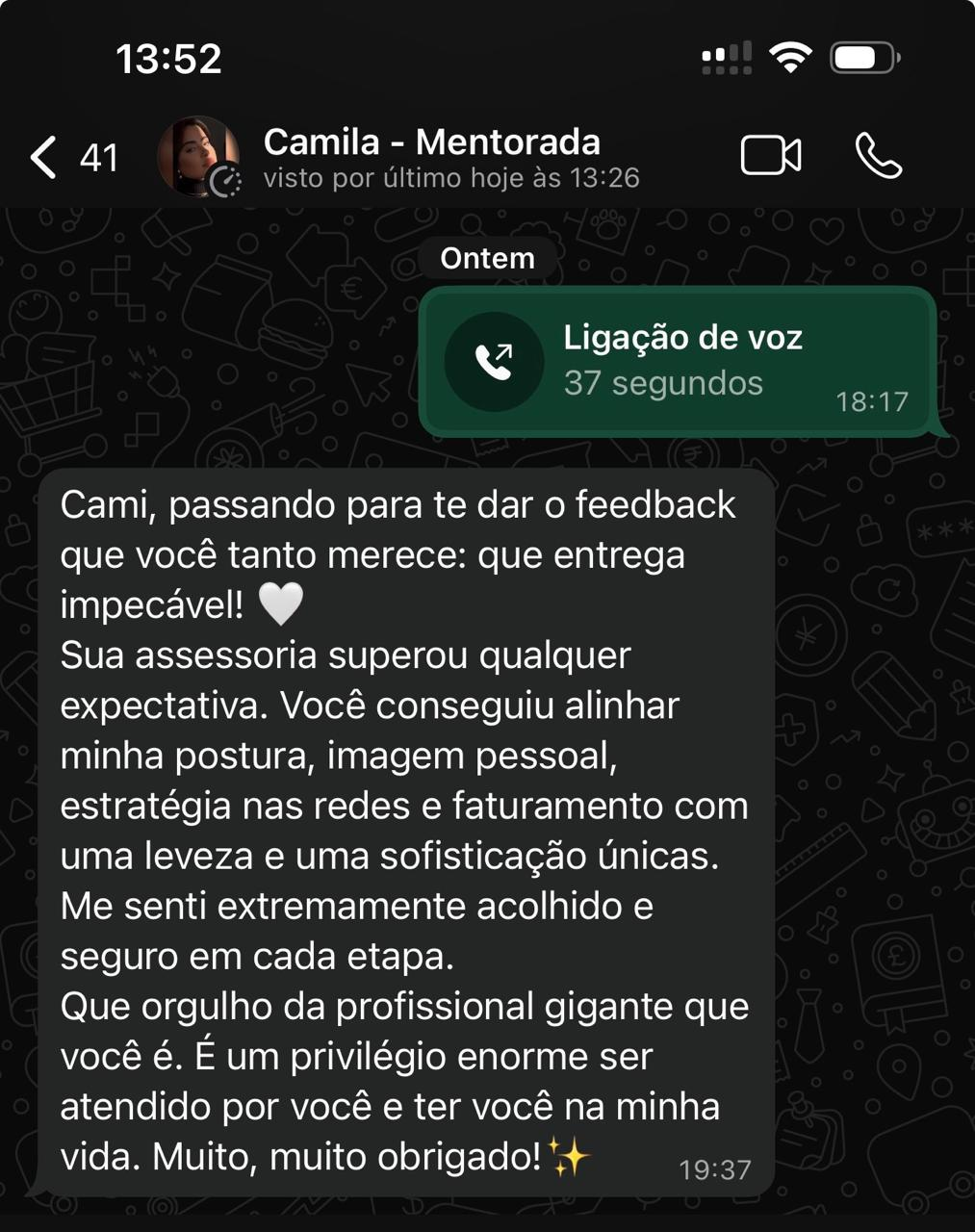 Depoimento de cliente do Método Lume 1