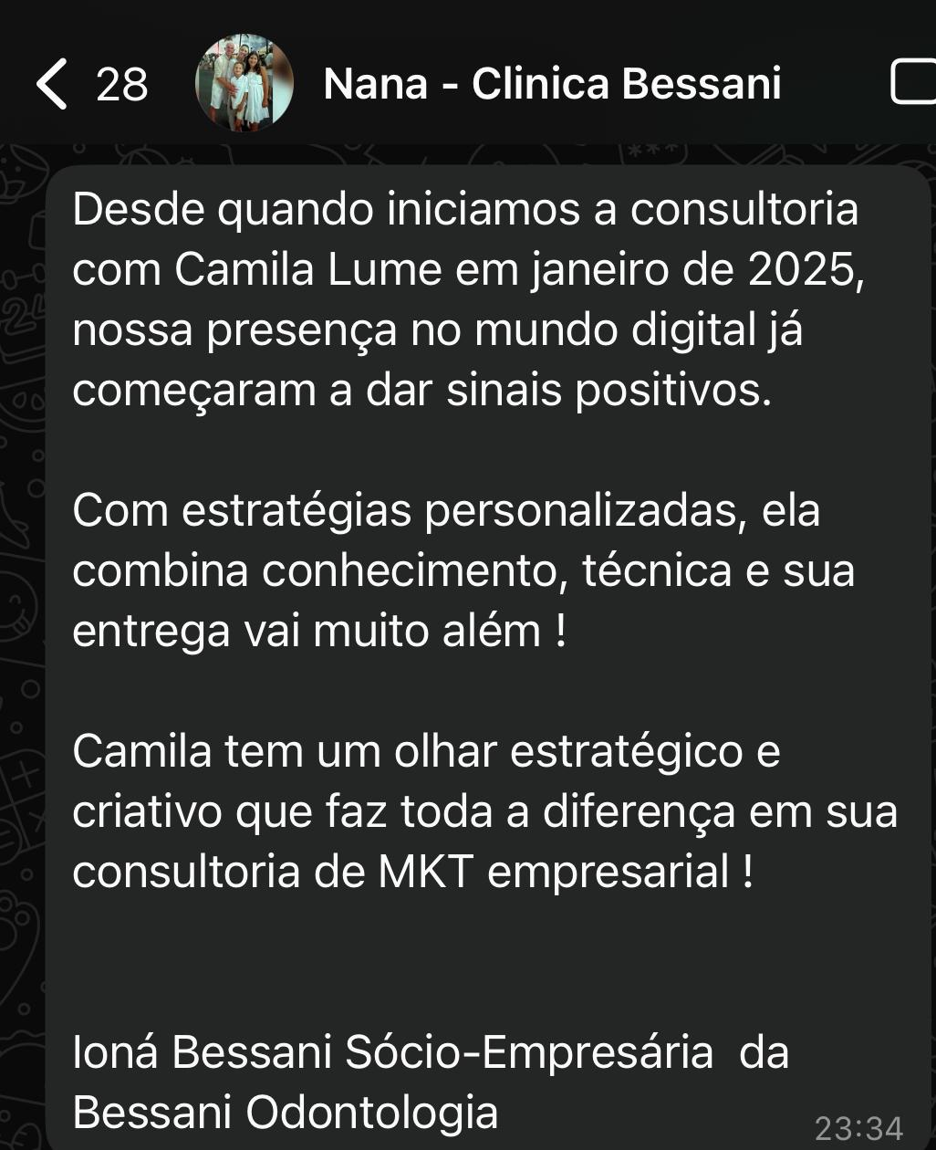 Depoimento de cliente do Método Lume 3
